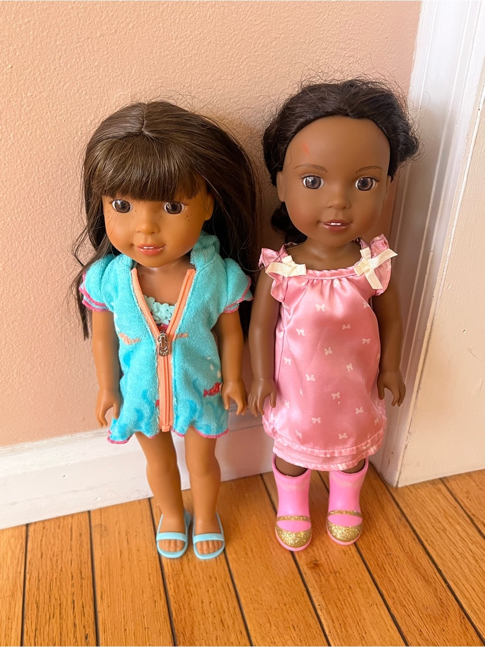 Two American Girl Wellie Wisher Dolls
